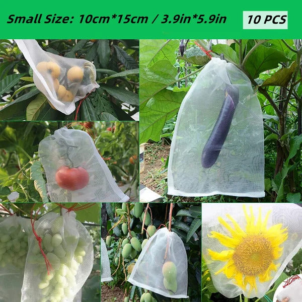 Sacos de rede para frutas com cordão
