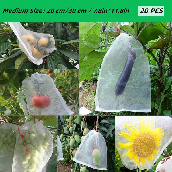 Sacos de rede para frutas com cordão