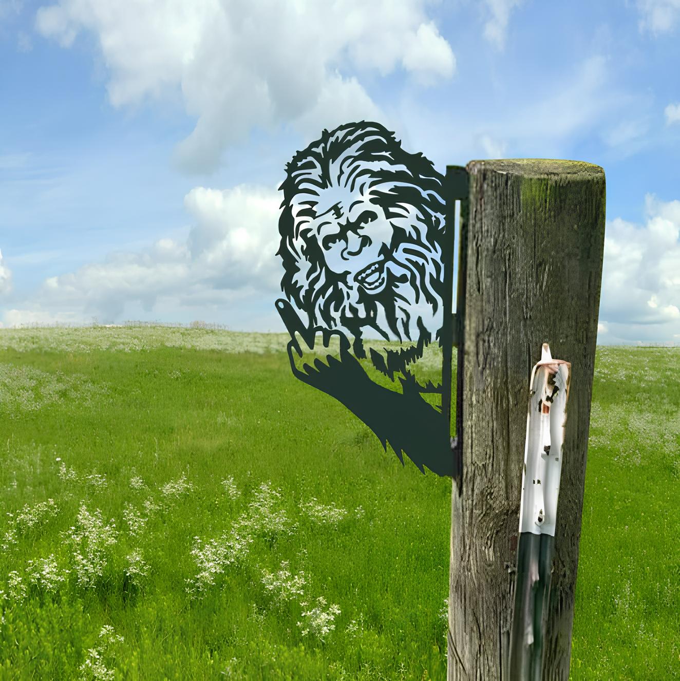 Arte de jardim com cerca para animais Up Yours
