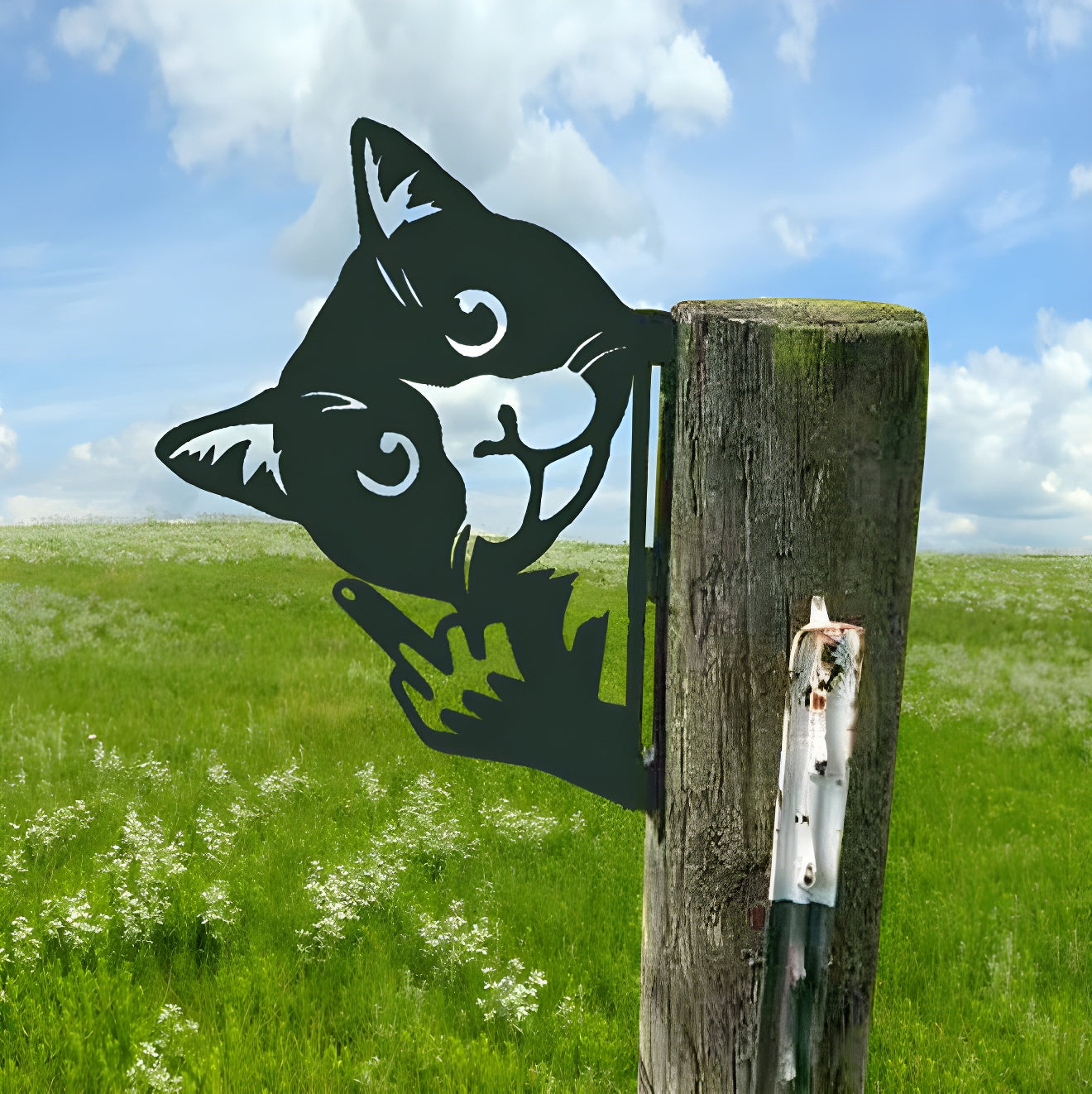 Arte de jardim com cerca para animais Up Yours