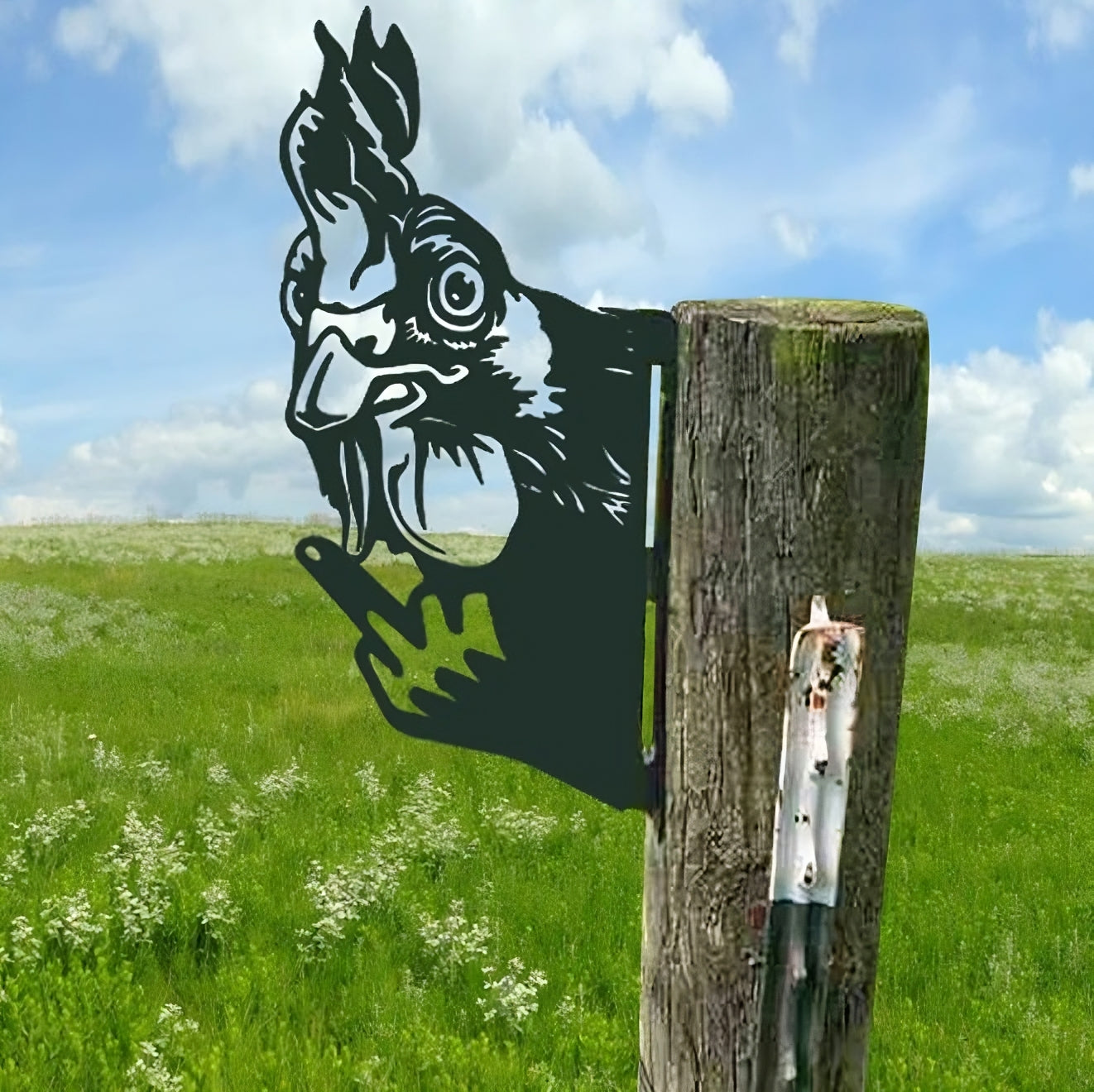 Arte de jardim com cerca para animais Up Yours