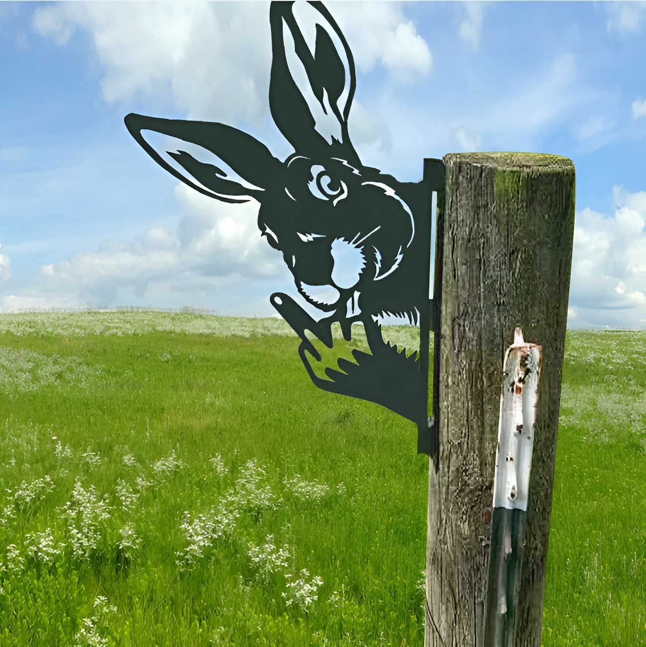 Arte de jardim com cerca para animais Up Yours
