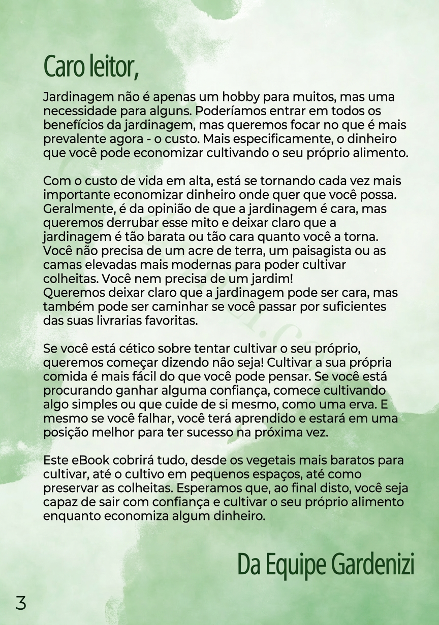 E-book - Jardinagem com orçamento limitado • Gardenizi