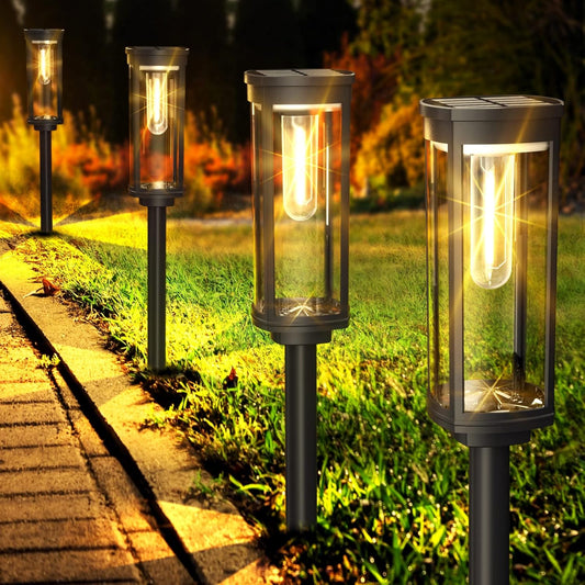 Luzes solares brilhantes para caminhos ao ar livre 
