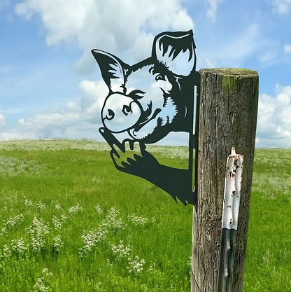 Arte de jardim com cerca para animais Up Yours 