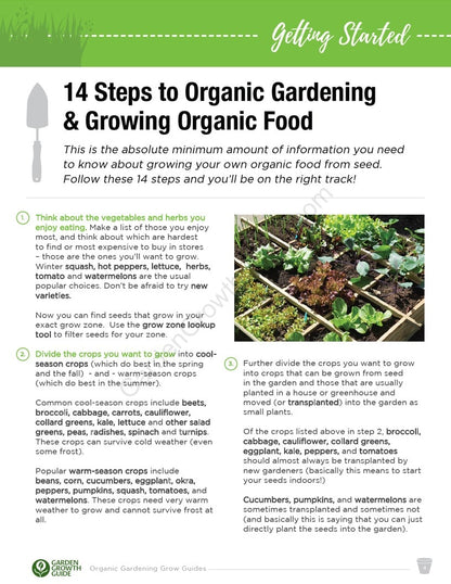 Ebook Guias de Cultivo de Hortaliças Orgânicas | Ebook Gardenizi