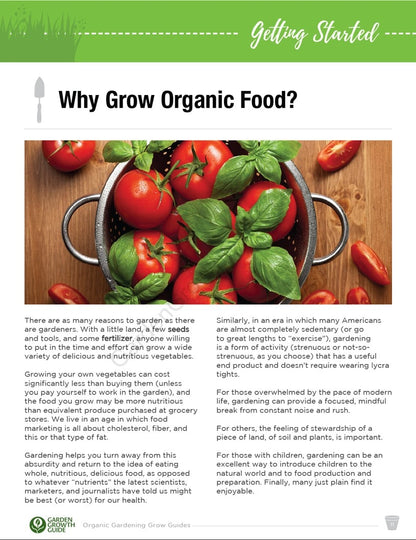 Ebook Guias de Cultivo de Hortaliças Orgânicas | Ebook Gardenizi