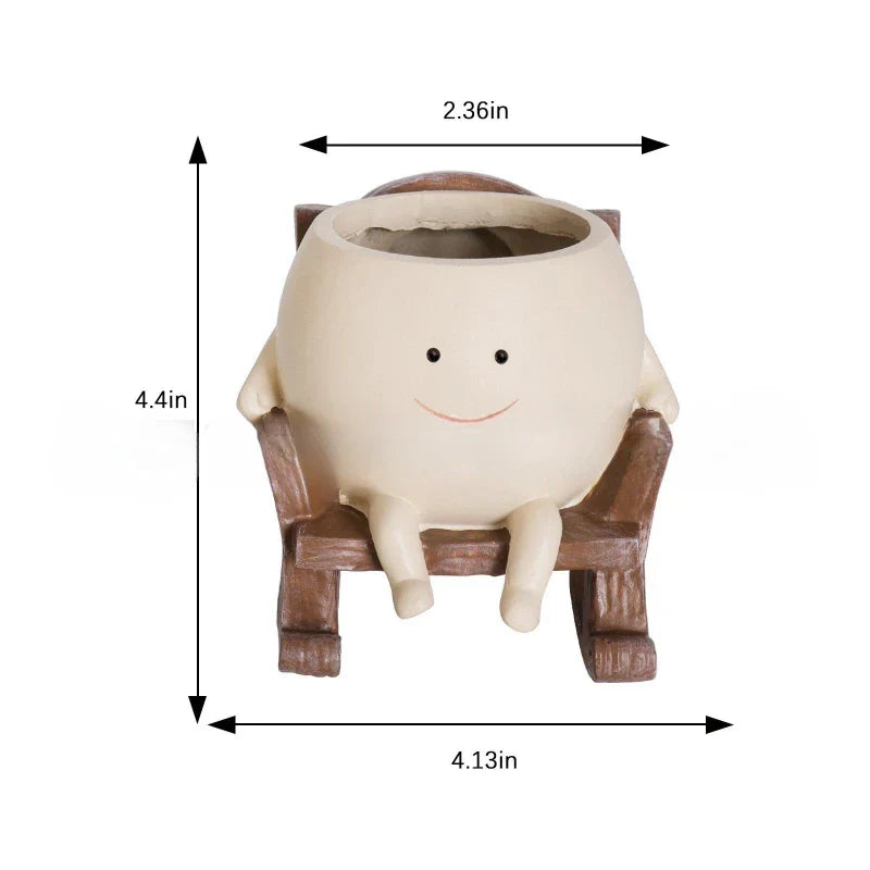 Pote Smiley de cadeira de balanço 