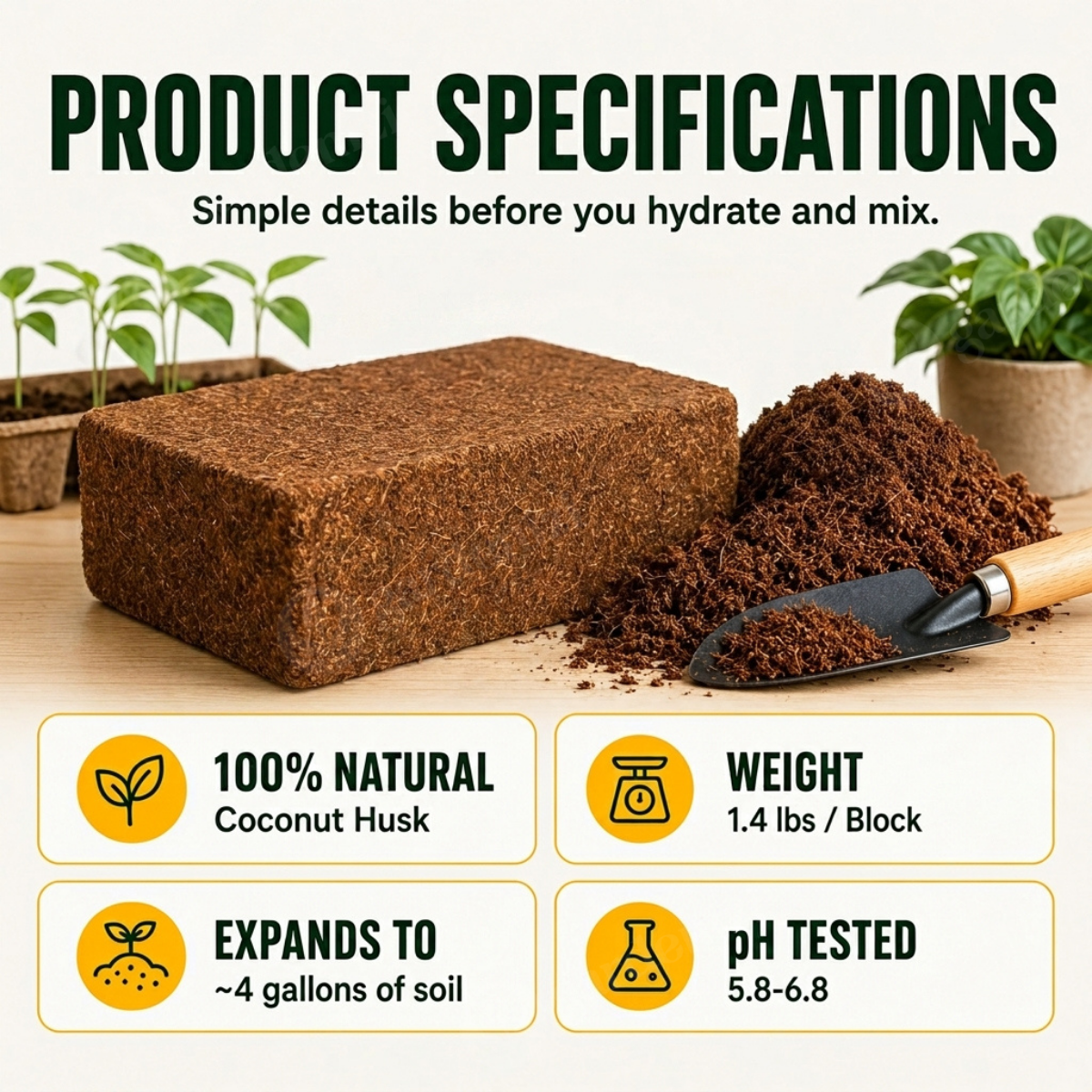 Organic Coconut Coir • Gardenizi