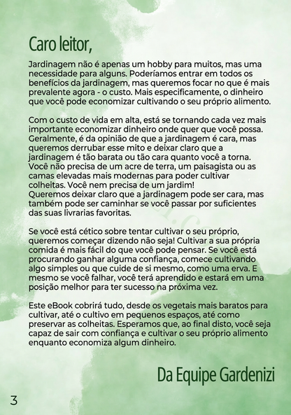 E-book - Jardinagem com orçamento limitado • Gardenizi