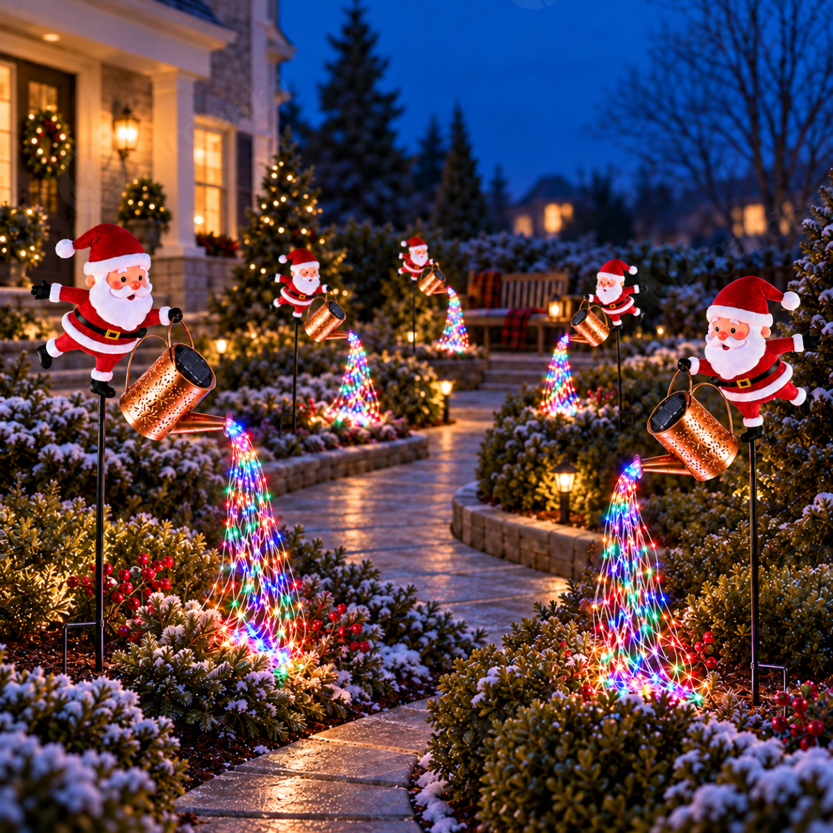 Twinkling Solar Snowman Flag • Gardenizi