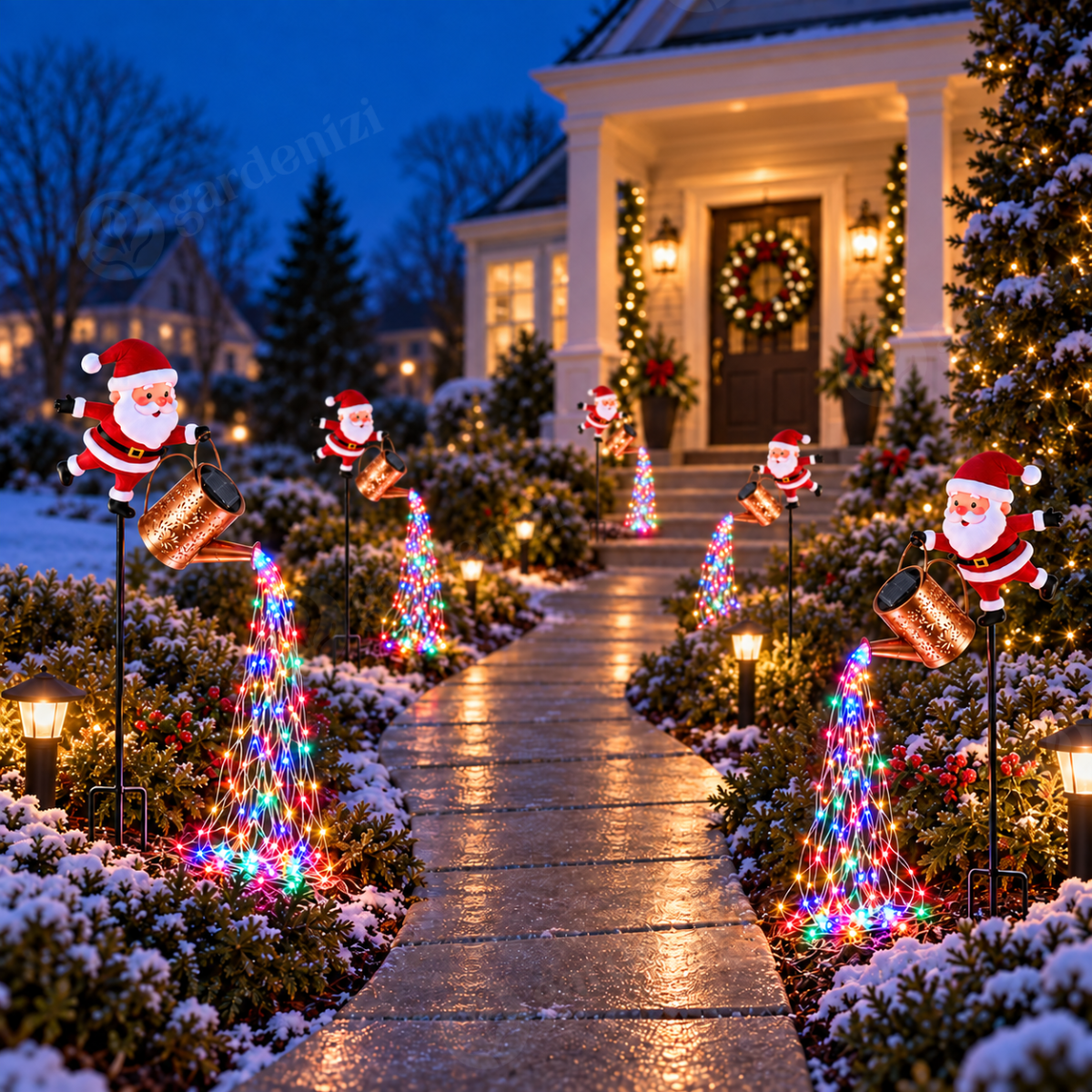 Twinkling Solar Snowman Flag • Gardenizi