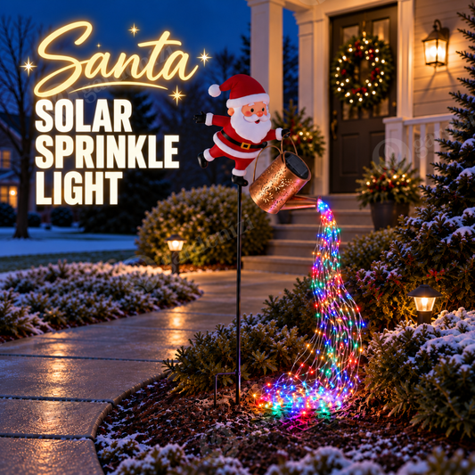 Santa Solar Sprinkle Light • Gardenizi